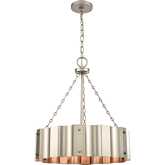 Clausten 21"W 4 Light Chandelier in Matte Nickel