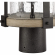 Annenberg 1 Light Outdoor Post Light in Anvil Iron, Distressed Gray & Seed Glass