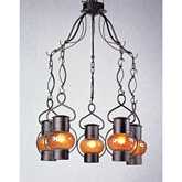 Lacombe Chandelier in Brown Metal