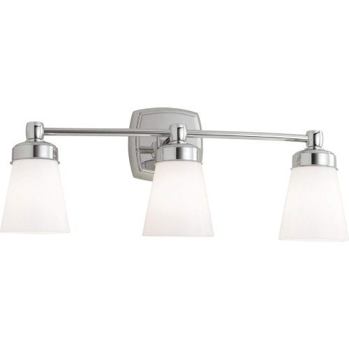 Soft Square Indoor Wall Sconce in Chrome & Opal Glass