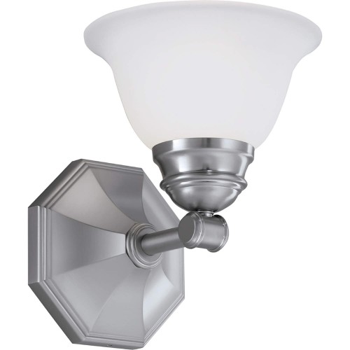 Kathryn 1 Lt Vanity Wall Sconce in Brushed Nickel & Frosted Glass