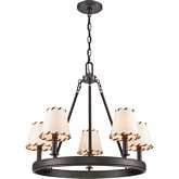 Marion 24.5"W 5 Light Chandelier in Oil Rubbed Bronze