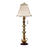 35" Tea Service Candlestick Lamp in Burwell Finish