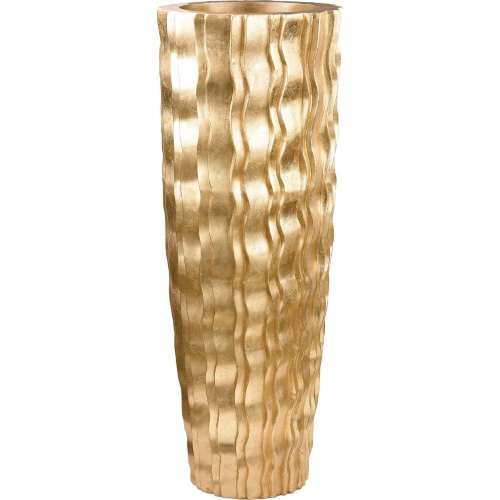 Large Gold Wave Vessel