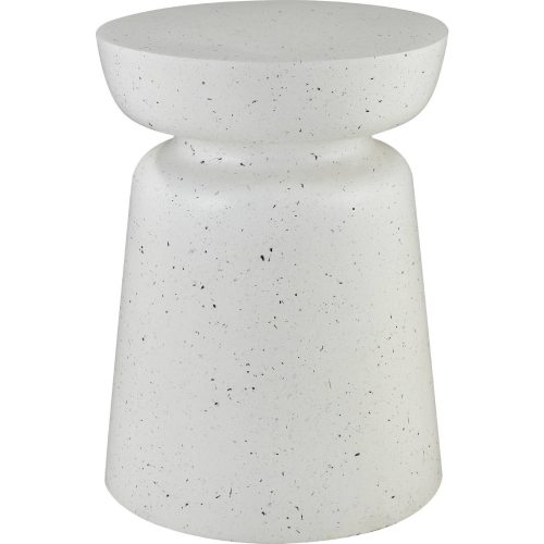 Dash Accent Side Table in White Composite Fiberglass