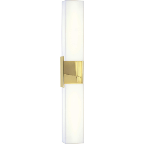 Artemis Vanity Wall Light in Satin Brass & Opal Glass