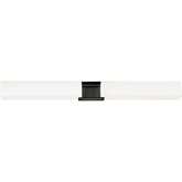 Artemis Vanity Wall Light in Matte Black & Opal Glass