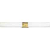 Artemis Vanity Wall Light in Satin Brass & Opal Glass