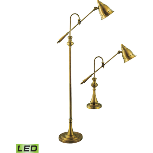 Watson Floor & Table Lamp Set in Brass (Includes LED Bulb) (Set of 2)