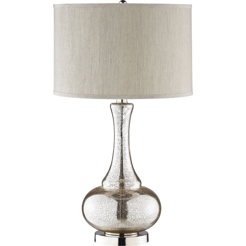 Linore Table Lamp in Silver & Gold w/ Fabric Shade