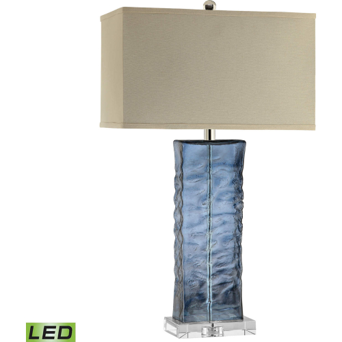 Arendell 30"H 1 Light Table Lamp in Blue Glass (Includes LED Bulb)