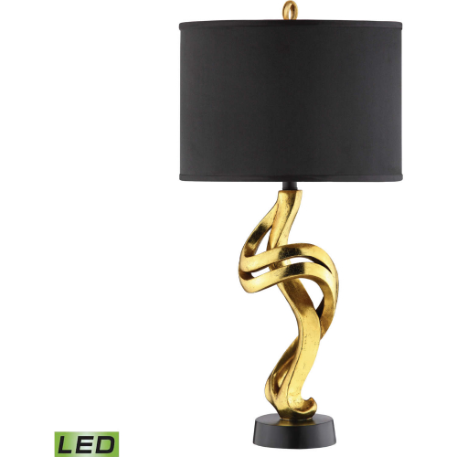 Belle 29.88"H 1 Light Table Lamp in Gold & Black (Includes LED Bulb)