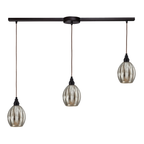 Danica 3 Light Pendant Light in Oiled Bronze