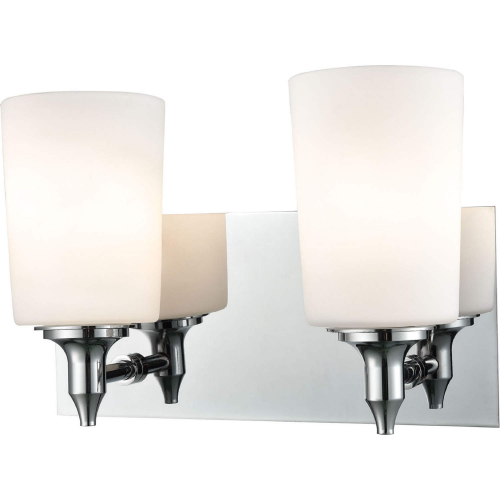 Alton Road 2 Light Vanity Light in Chrome & & Opal Glass