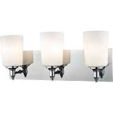 Alton Road 3 Light Vanity Lamp in Chrome & Opal Glass