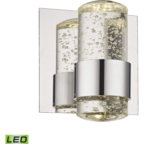 Surrey 5.5"W 1 Light Vanity Light in Chrome & Glass