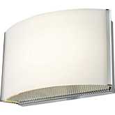 Pandora 4"H 1 Light Wall Sconce in Chrome & Opal White Glass