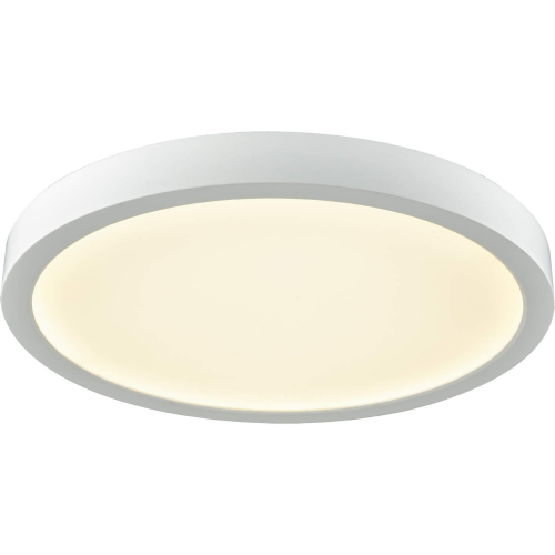 Titan 10"W 1 Light Flush Mount in White Metal