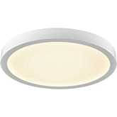 Titan 10"W 1 Light Flush Mount in White Metal