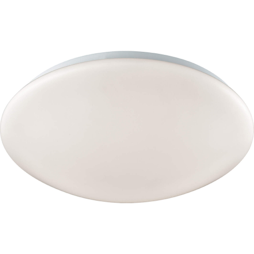 Kalona 13"W 1 Light Flush Mount in White Metal & White Acrylic