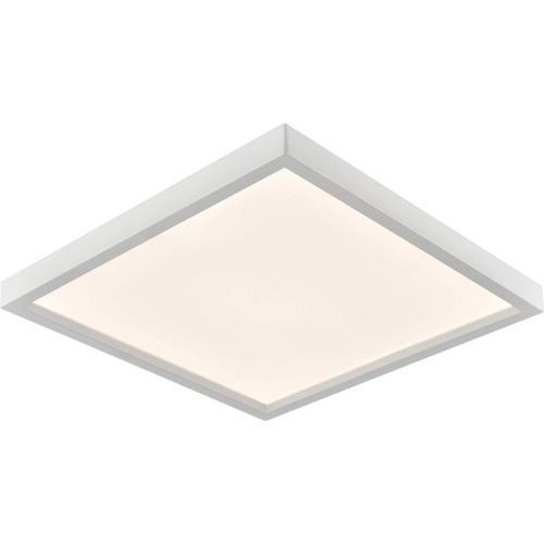 Titan 8"W Integrated LED Square Flush Mount in White Metal