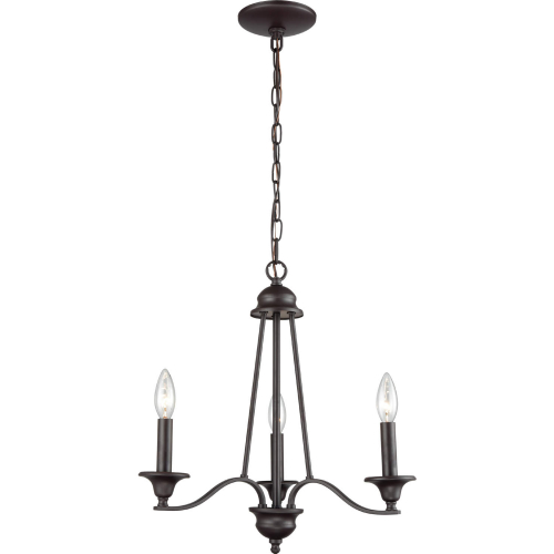 Farmington 18"W 3 Light Chandelier in Oil Rubbed Bronze