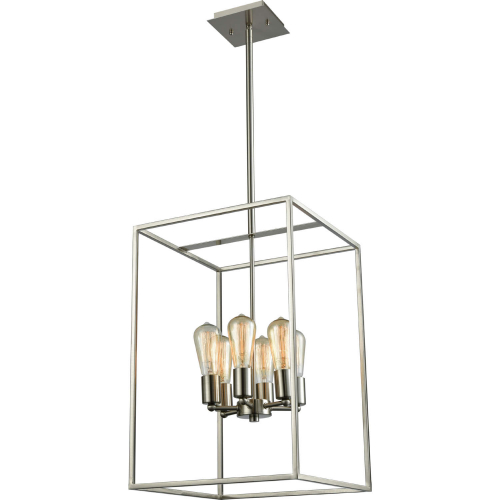 Williamsport 14"W 6 Light Chandelier in Brushed Nickel