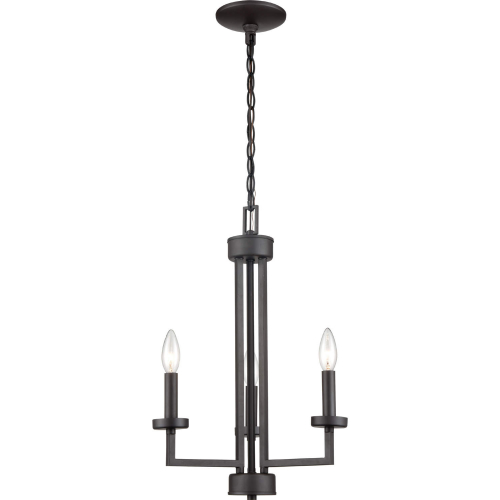 West End 15"W 3 Light Chandelier in Oil Rubbed Bronze