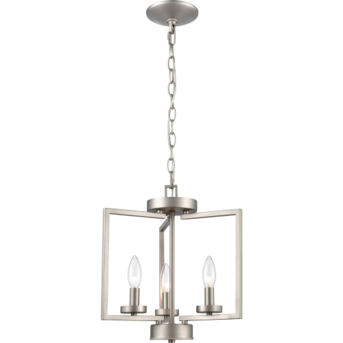 West End 14.5"W 3 Light Semi Flush Mount in Brushed Nickel