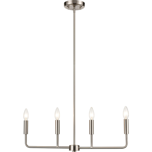 Park Slope 25"W 4 Light Chandelier in Brushed Nickel