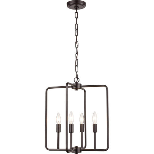 Park Slope 15.75"W 4 Light Pendant in Oil Rubbed Bronze