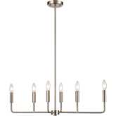 Park Slope 31"W 6 Light Chandelier in Brushed Nickel