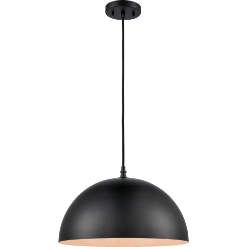 Chelsea 16"W 1 Light Pendant in Black