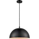 Chelsea 16"W 1 Light Pendant in Black