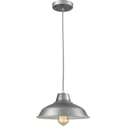 Classic Loft 11"W 1 Light Ceiling Pendant Light in Weathered Zinc