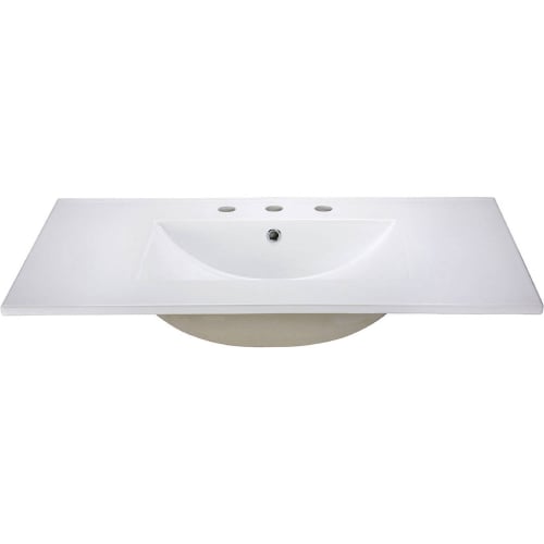 31" Bathroom Vanity Top w/ Rectangular Bowl in White China