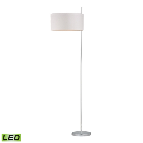 64" Attwood LED Floor Lamp in Polished Nickel