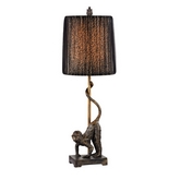 26" Aston Monkey Table Lamp in Bronze