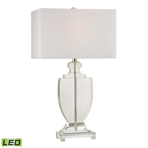 26" Avonmead Solid Clear Crystal LED Table Lamp