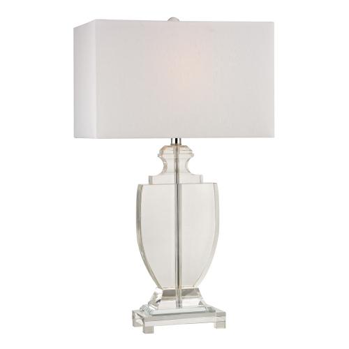 26" Avonmead Solid Clear Crystal Table Lamp