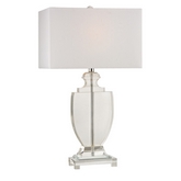 26" Avonmead Solid Clear Crystal Table Lamp