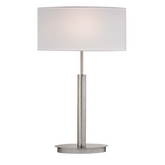 24" Port Elizabeth Table Lamp in Satin Nickel