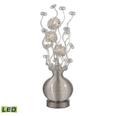 51" Lazelle LED Floral Display Floor Lamp in Silver