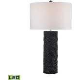 Punk 29.8"H 1 Light Table Lamp in Black Resin