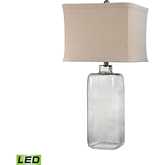 Hammered Grey 31"H 1 Light Table Lamp in Gray Smoke