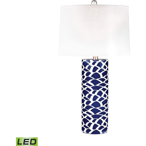 Scale Sketch 28"H 1 Light Table Lamp in Navy Blue Ceramic