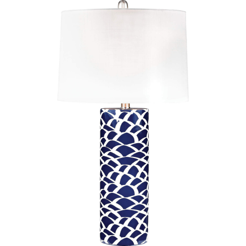 Scale Sketch 28"H 1 Light Table Lamp in Navy Blue Ceramic