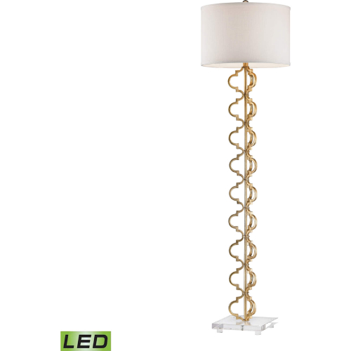 Castile 62"H 1 Light Floor Lamp in Gold Leaf & Acrylic (Includes LED Bulb)