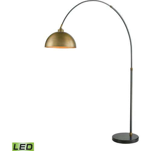 Magnus 76"H 1 Light Floor Lamp in Aged Brass (Includes LED Bulb)