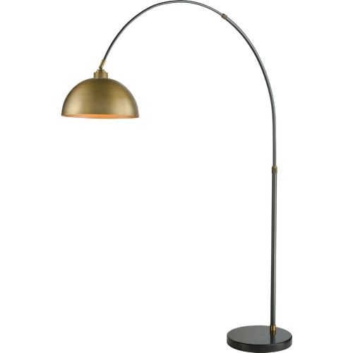 Magnus Floor Lamp in Oil Rubbed Bronze & Aged Brass with Metal Shade